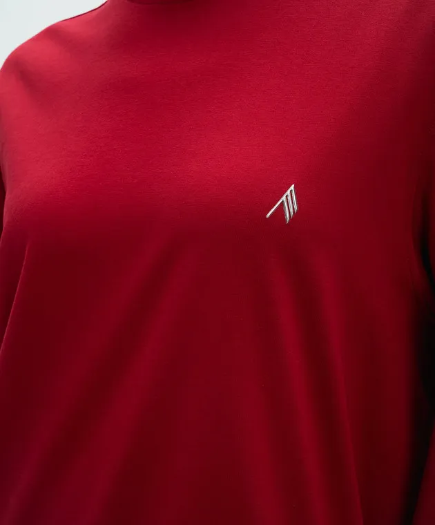 The Attico Burgundy longsleeve with logo emblem