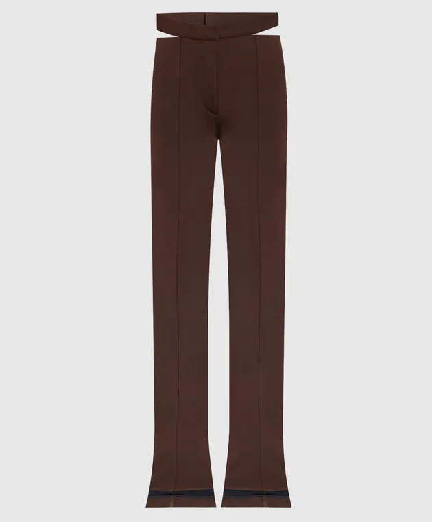Thierry Mugler Brown flared pants