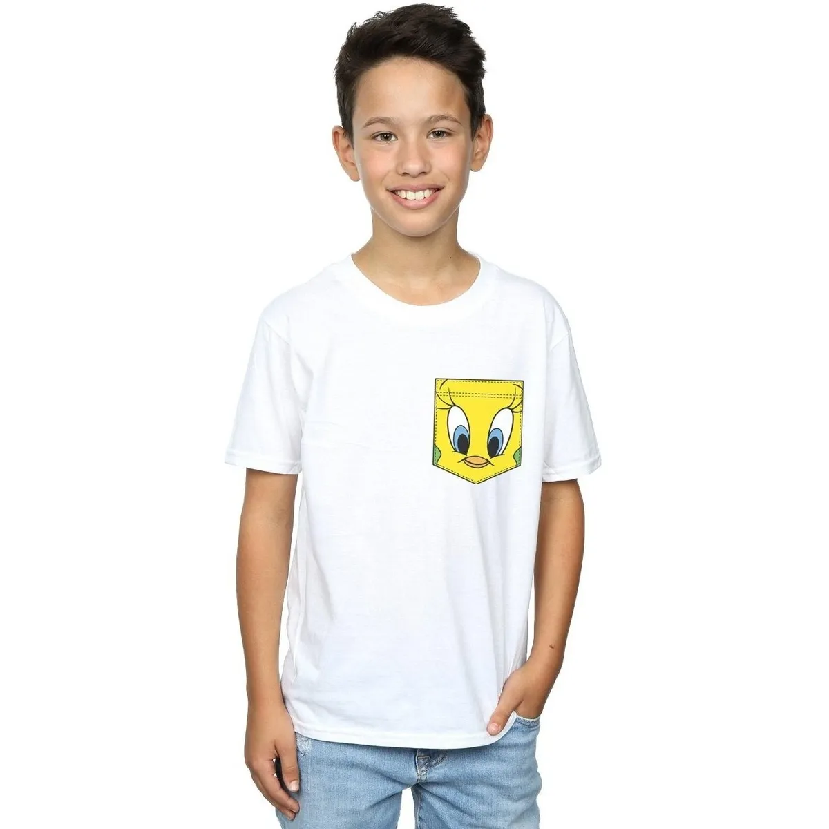 Tweety Pie Face Faux Pocket