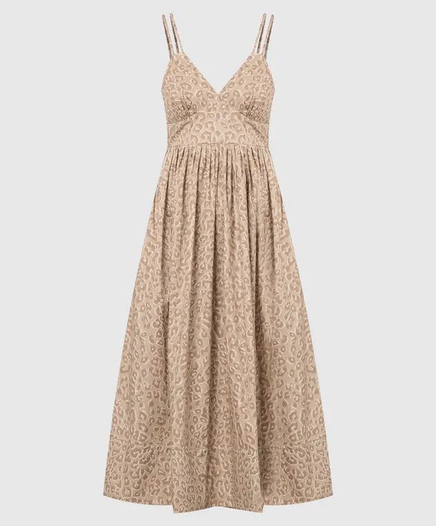 Twinset Brown dress in animalistic print