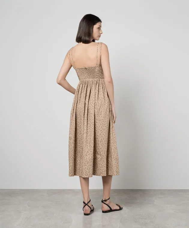 Twinset Brown dress in animalistic print