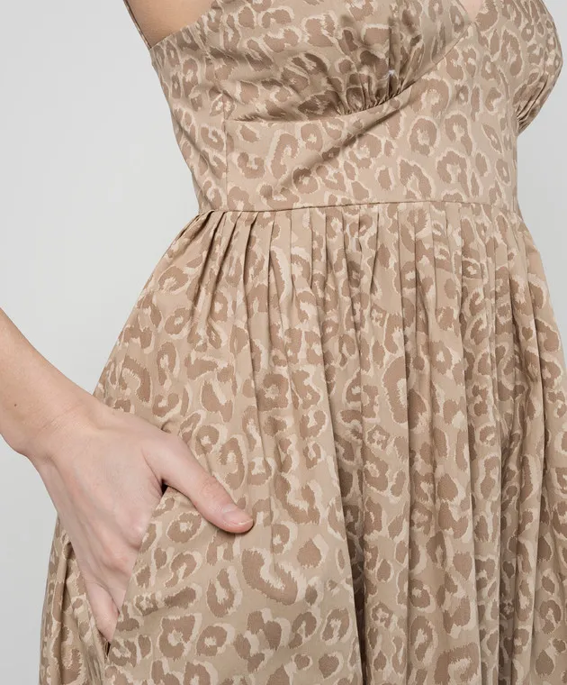 Twinset Brown dress in animalistic print