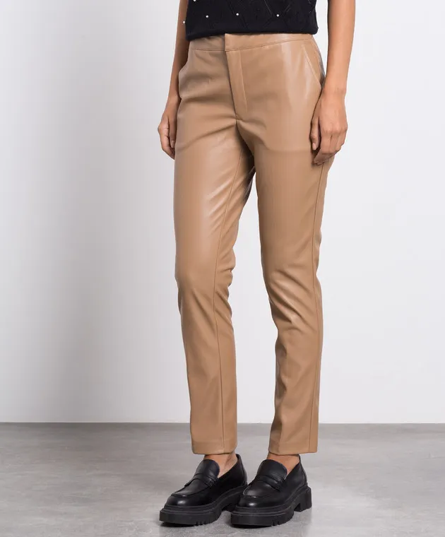 Twinset Brown logo pants
