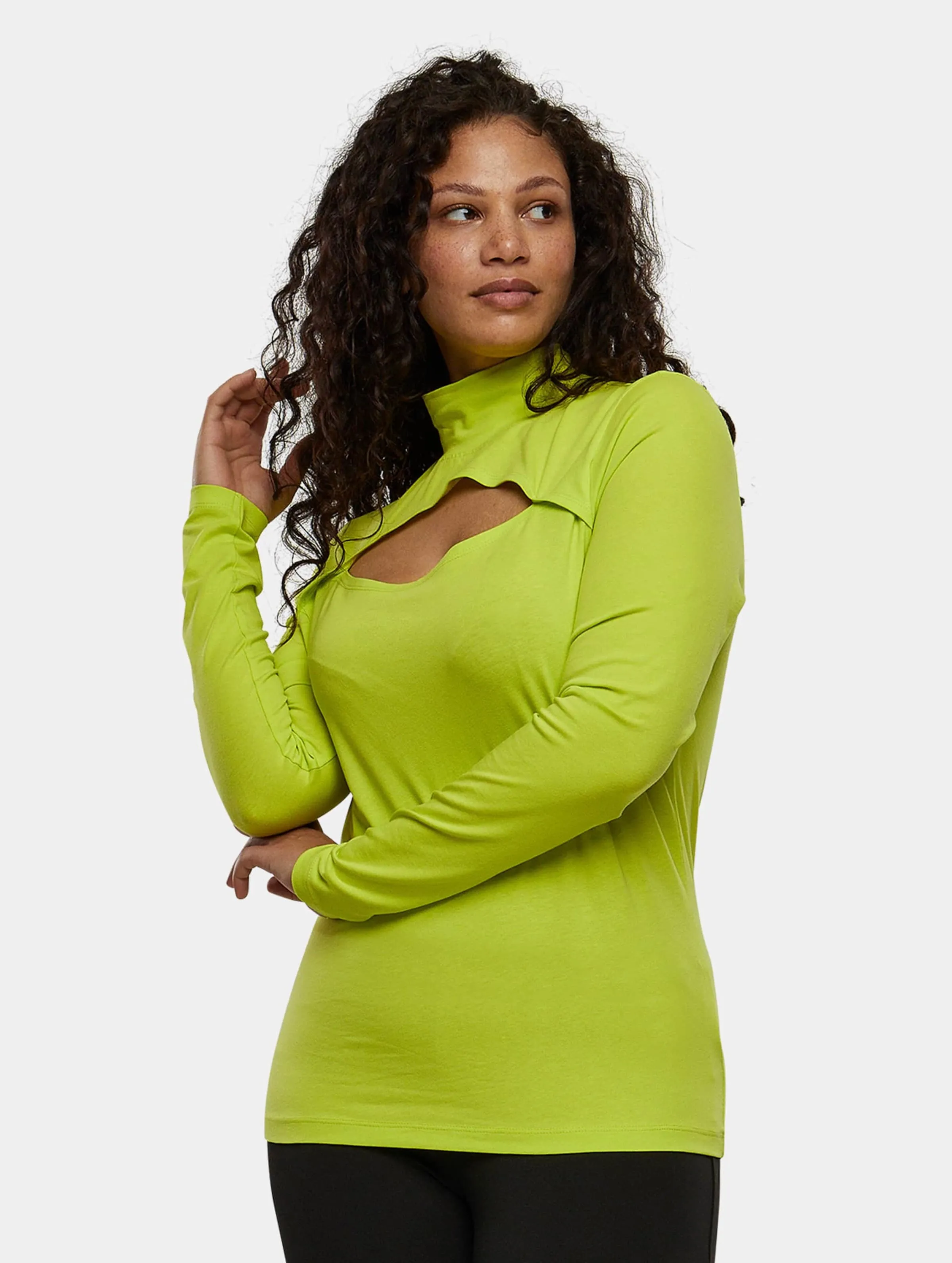Urban Classics Ladies Cut Out Turtleneck Longsleeves