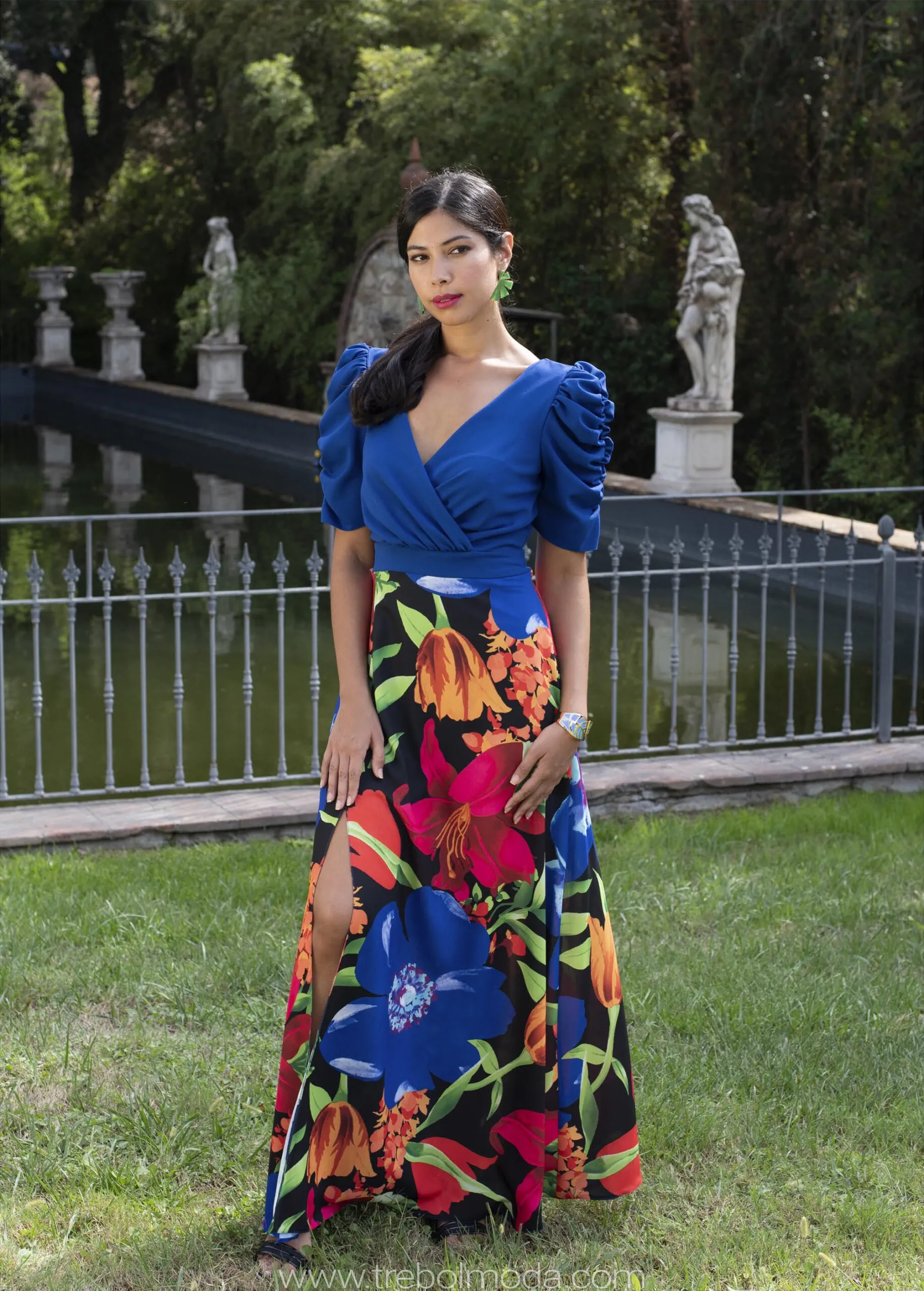 Vestido combinado