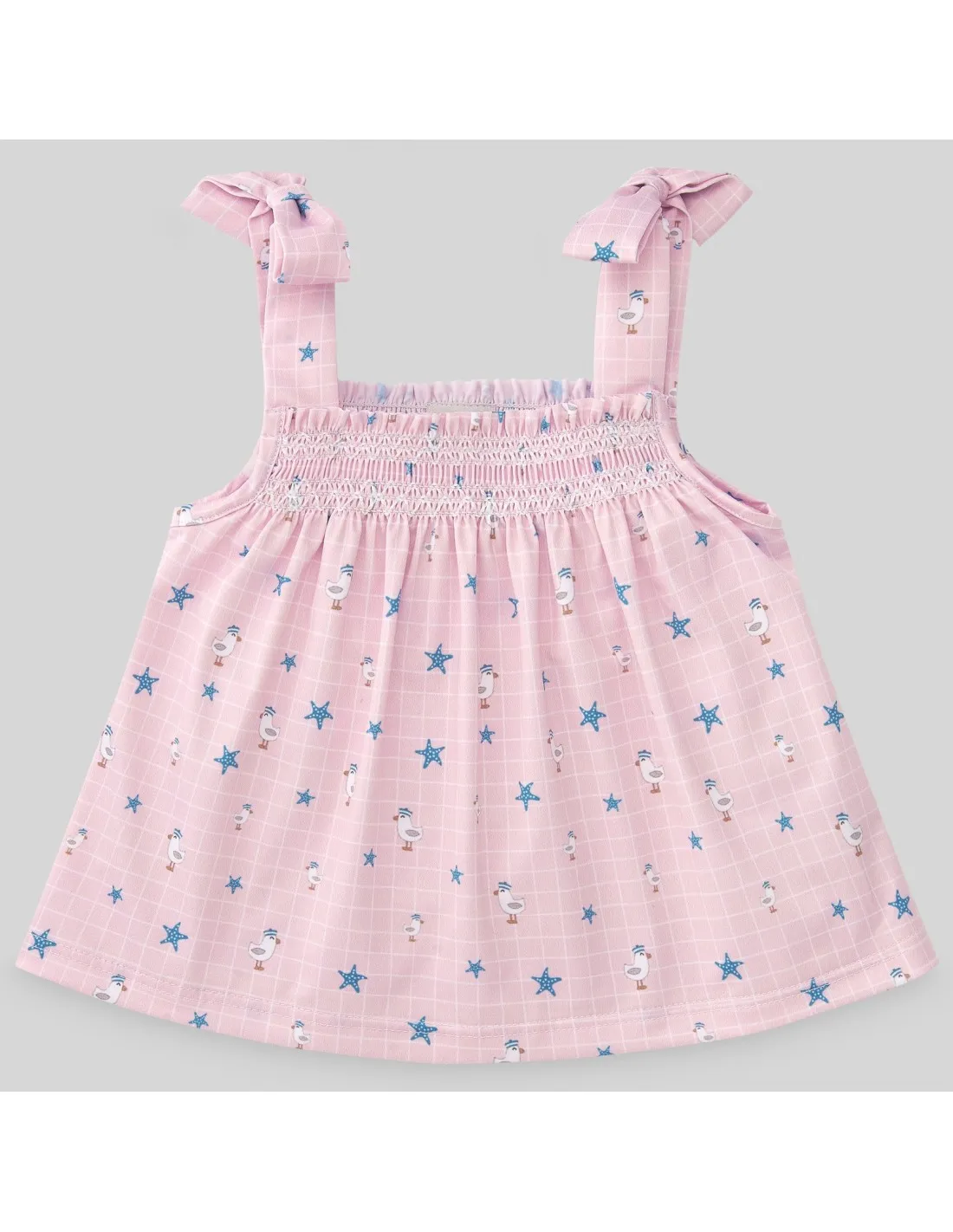VESTIDO CORTO NIÑA GAVIOTAS BAÑO V23 190549 PAZ RODRIGUEZ