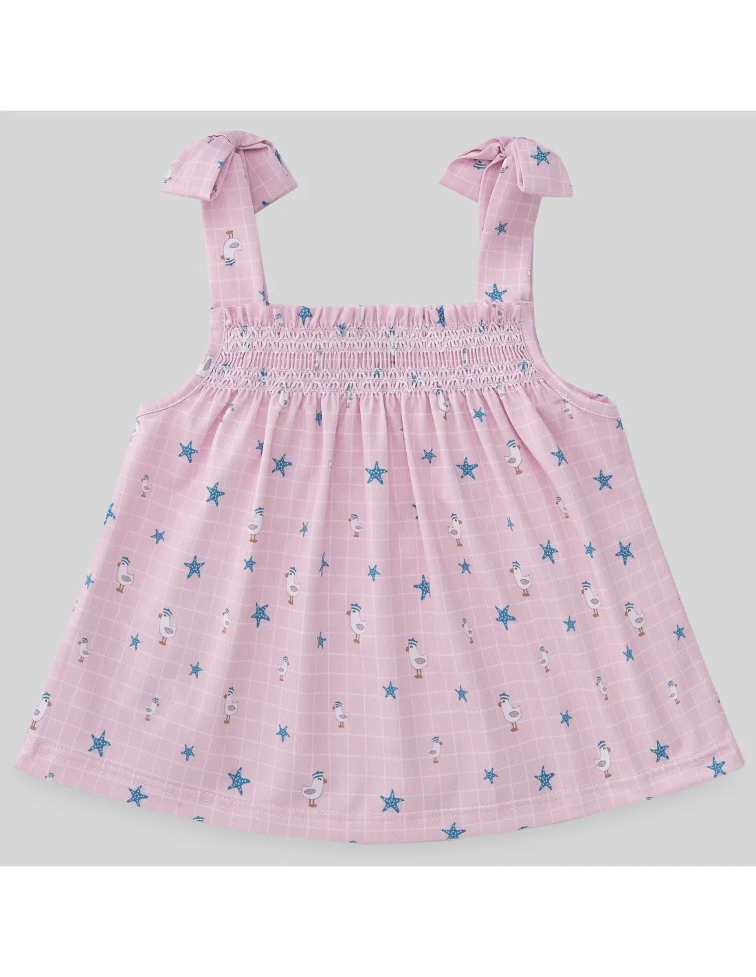 VESTIDO CORTO NIÑA GAVIOTAS BAÑO V23 190549 PAZ RODRIGUEZ