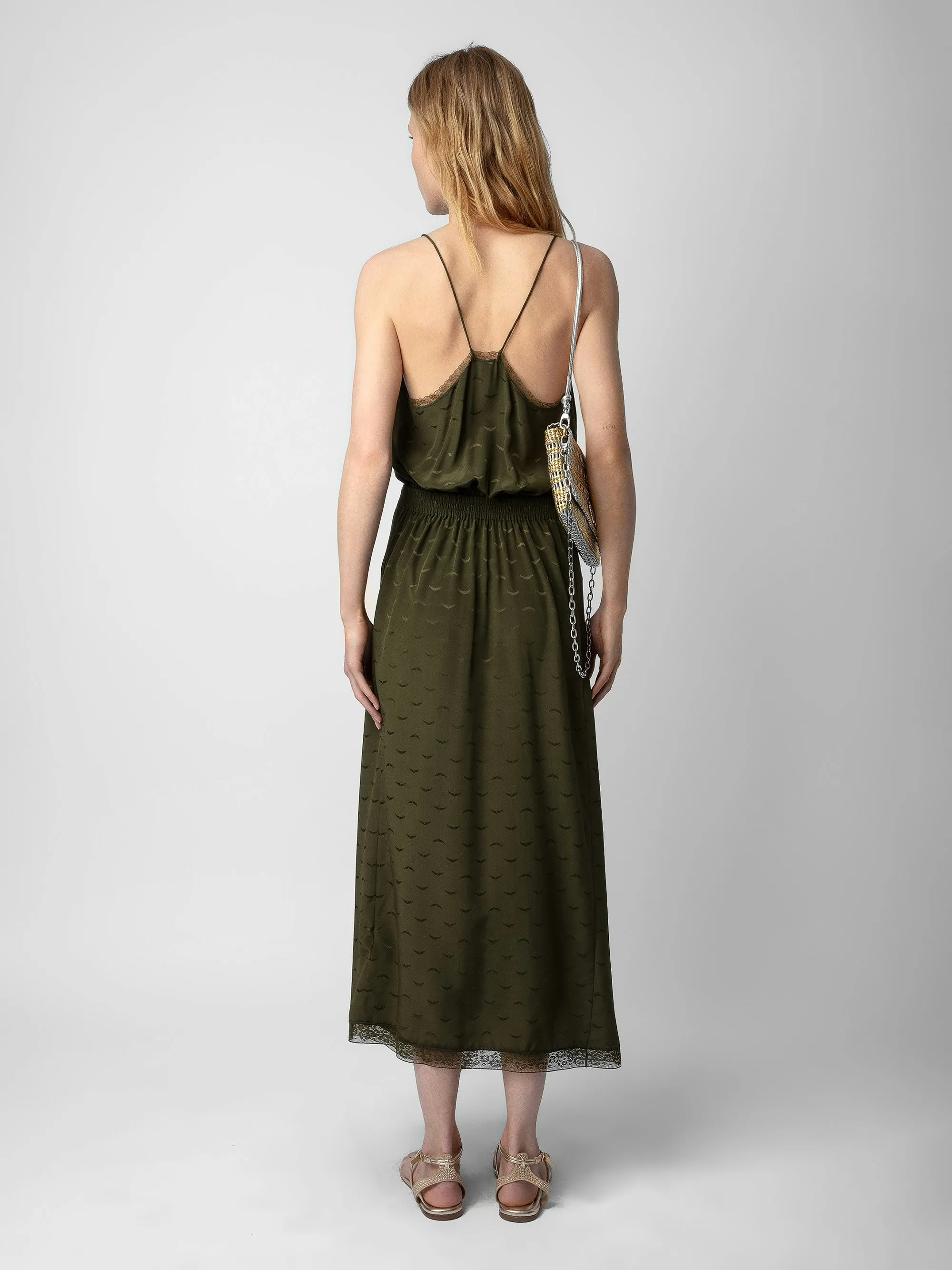 Vestido de Seda Rixi Jacquard