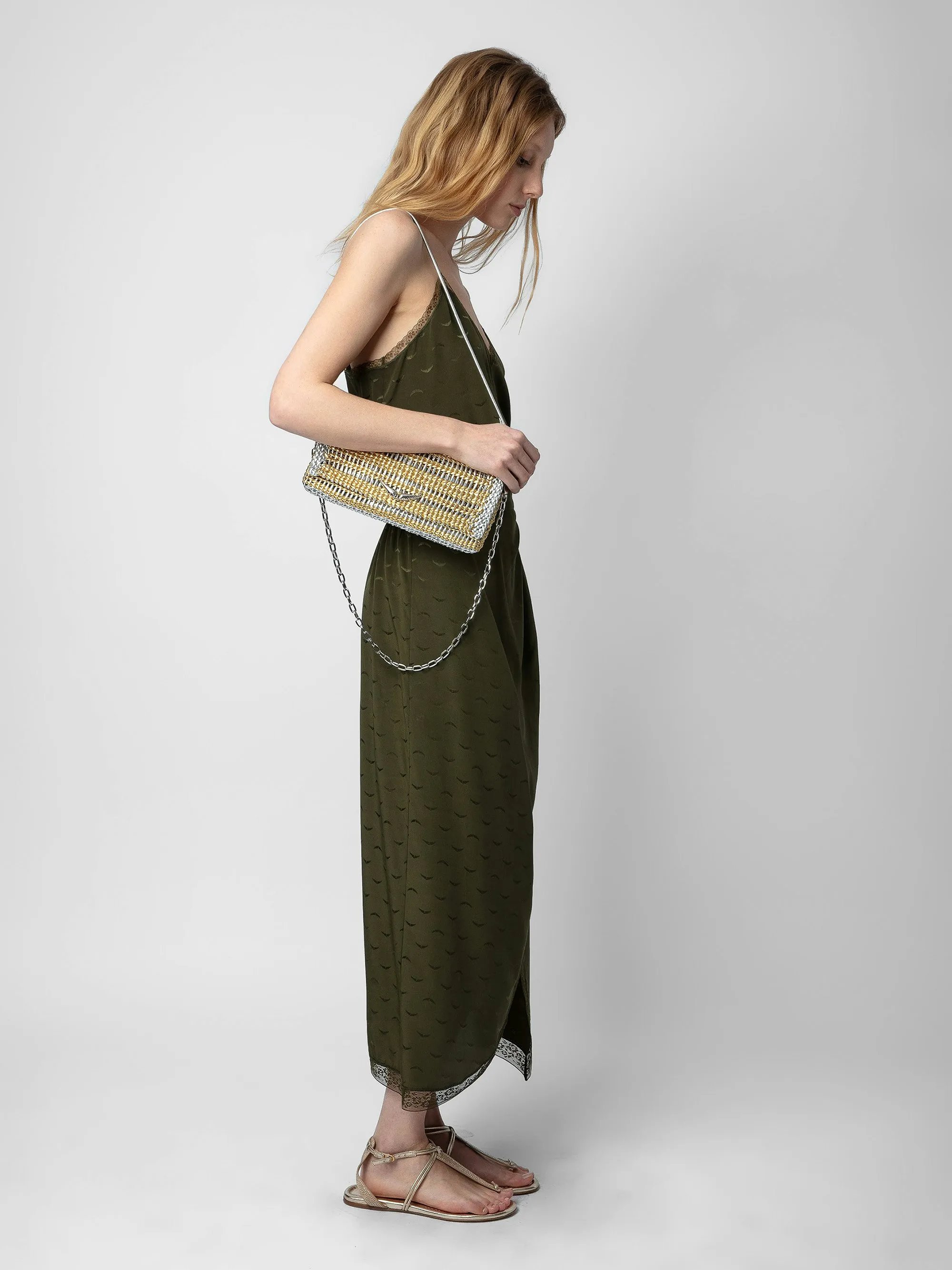 Vestido de Seda Rixi Jacquard
