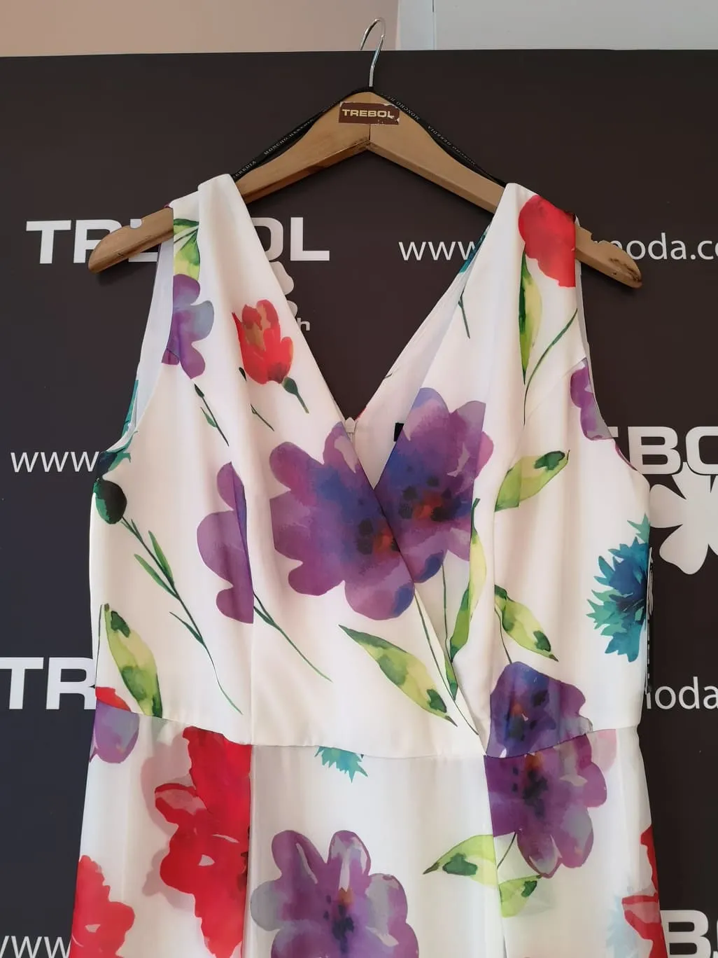 Vestido largo estampado de flores