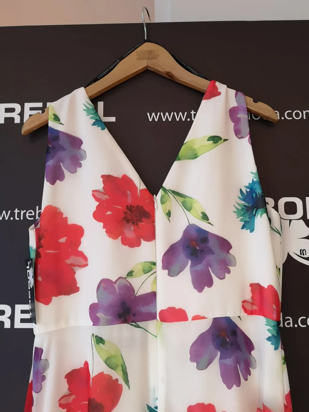 Vestido largo estampado de flores
