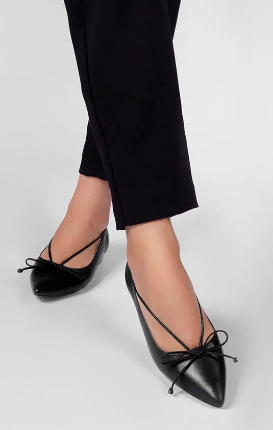 Vinci Shoes Carlota Black Ballerinas