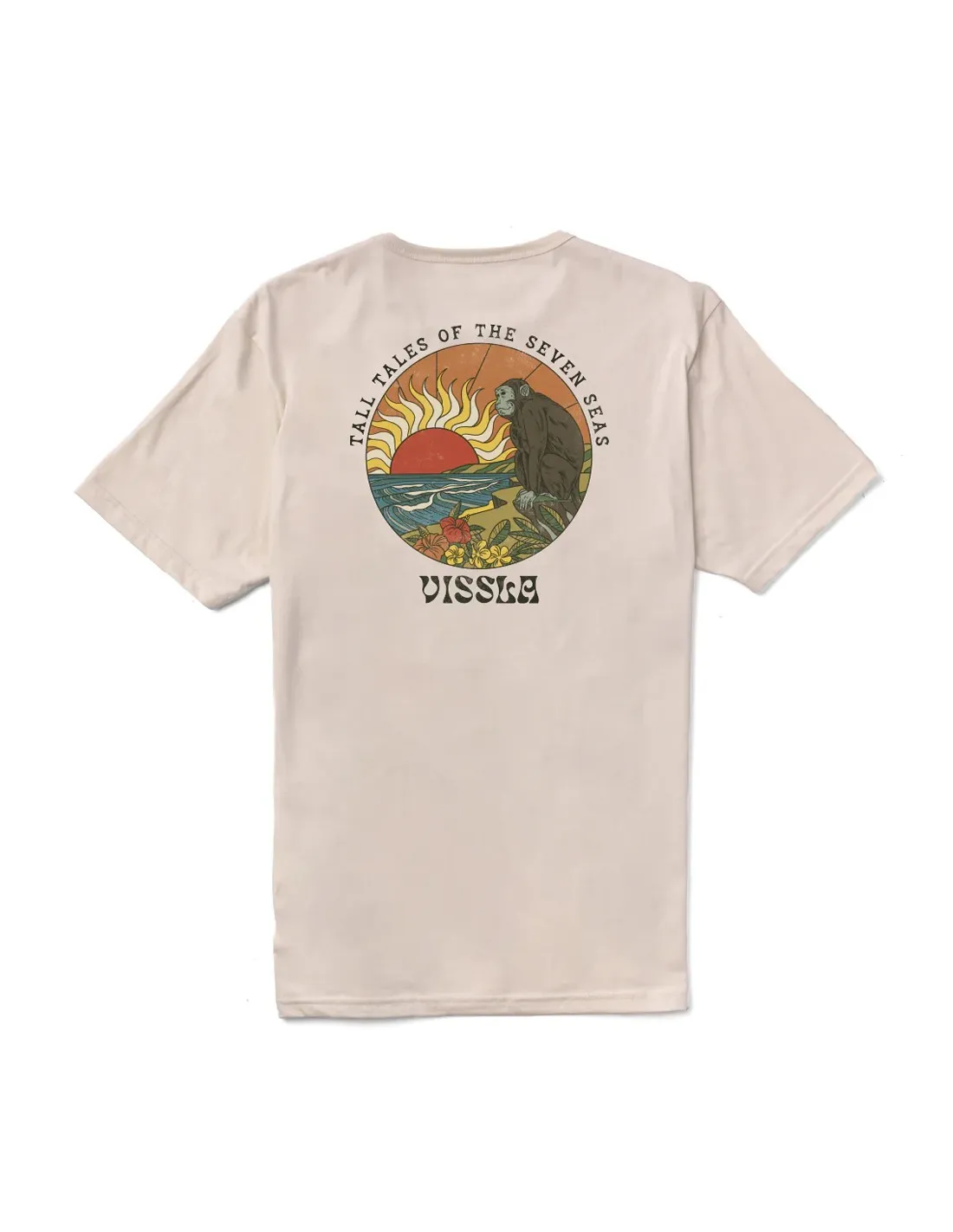 VISSLA MONKEY SEA TEE WHITE
