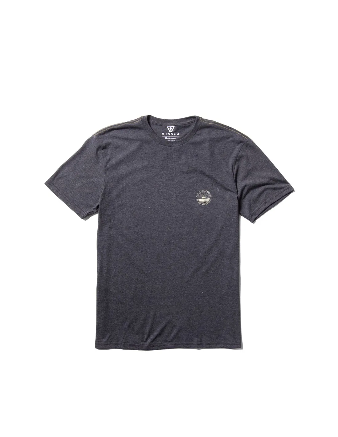 VISSLA SURF CHECK COMP TEE BLACK HEATHER