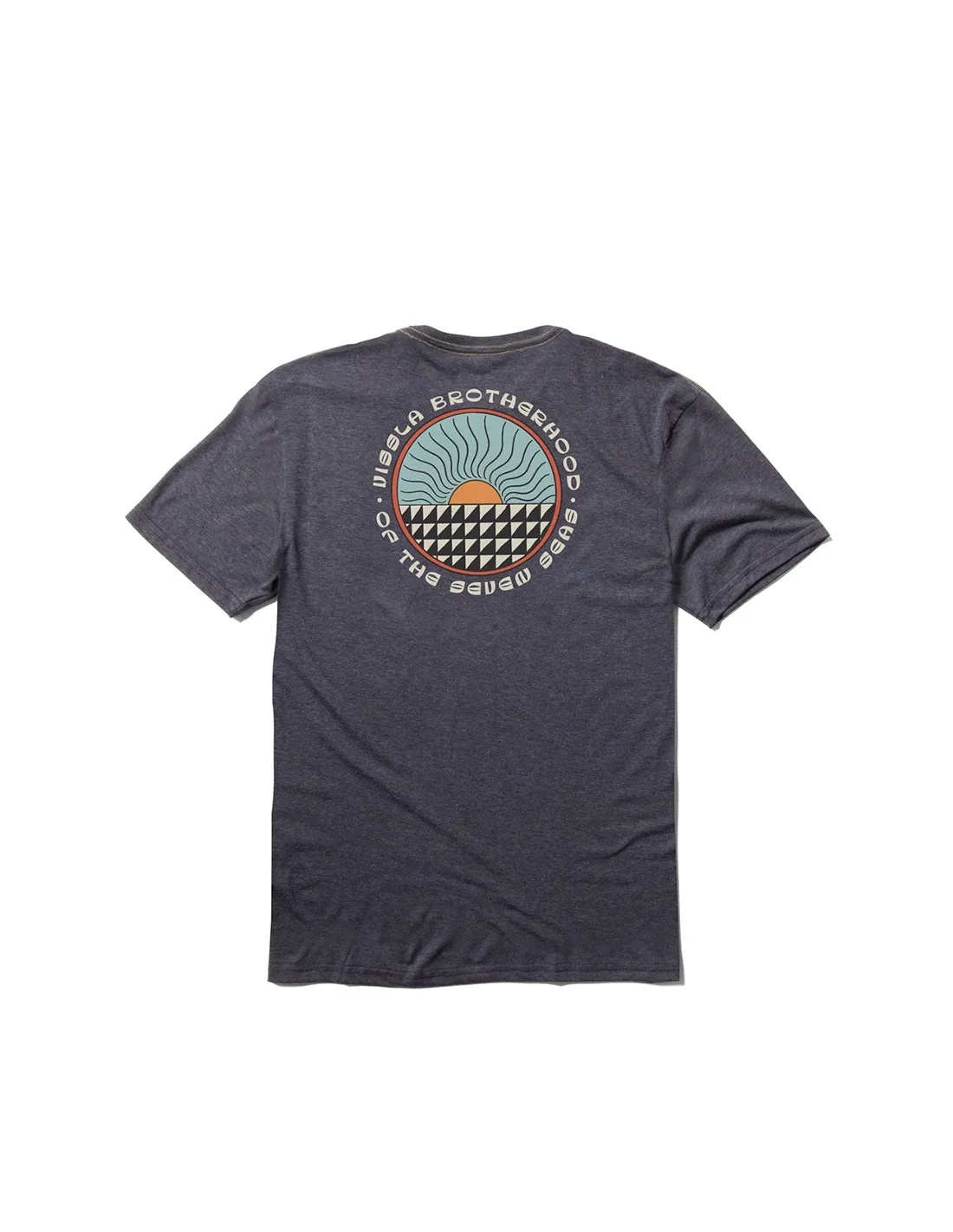 VISSLA SURF CHECK COMP TEE BLACK HEATHER