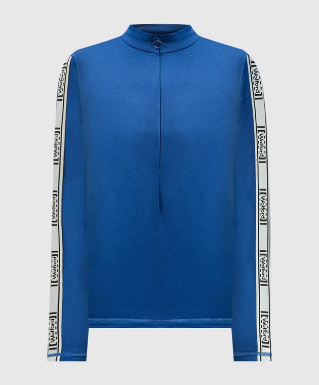 Wolford Blue longsleeve with logo pattern