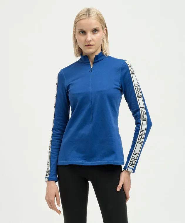 Wolford Blue longsleeve with logo pattern