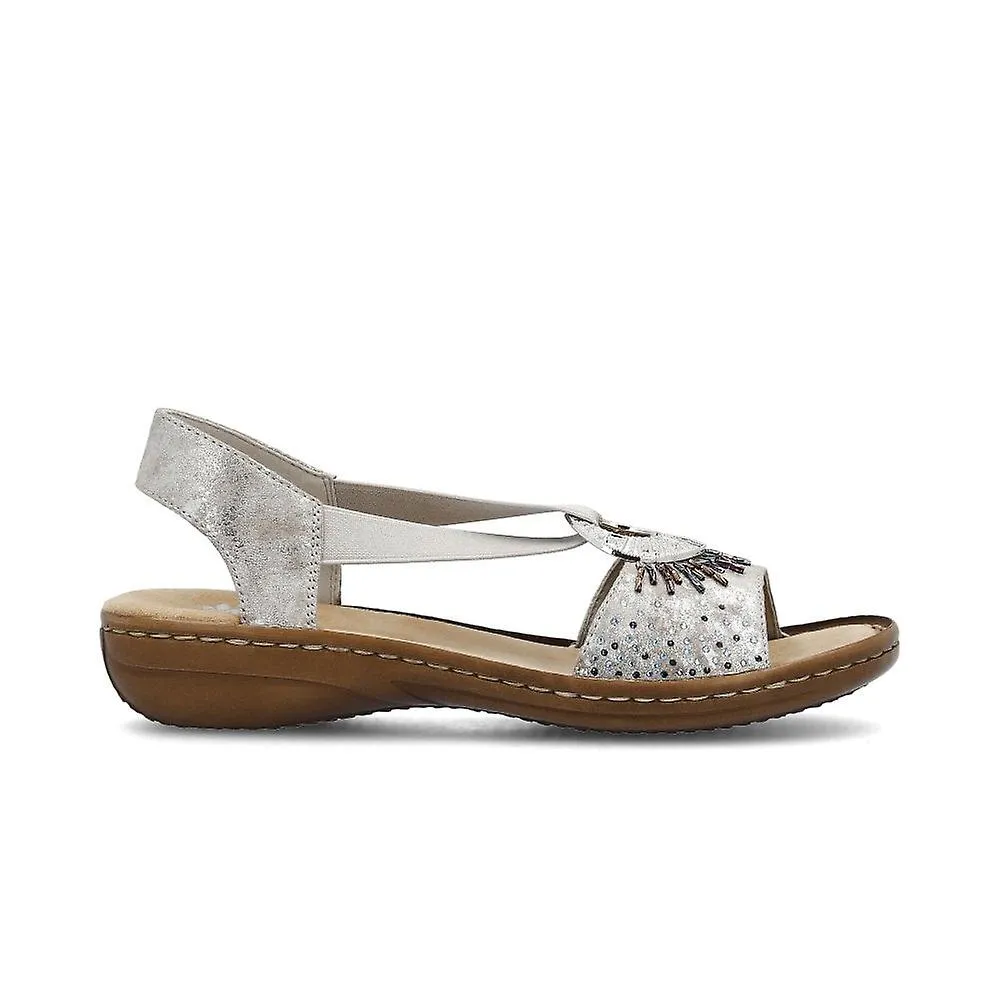 WOMEN'S RIEKER 6088090 | ROSE METALLIC | WOMENS SANDALS