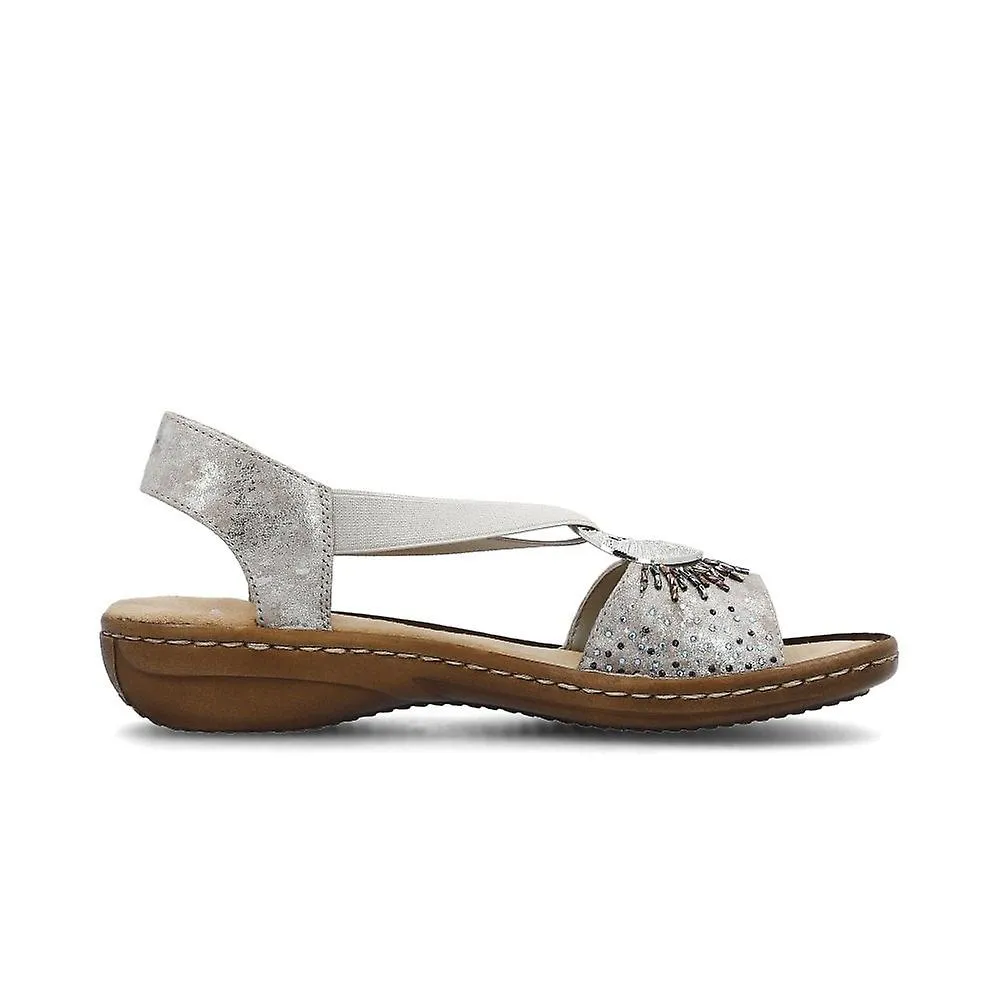WOMEN'S RIEKER 6088090 | ROSE METALLIC | WOMENS SANDALS