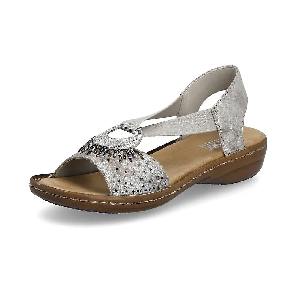 WOMEN'S RIEKER 6088090 | ROSE METALLIC | WOMENS SANDALS