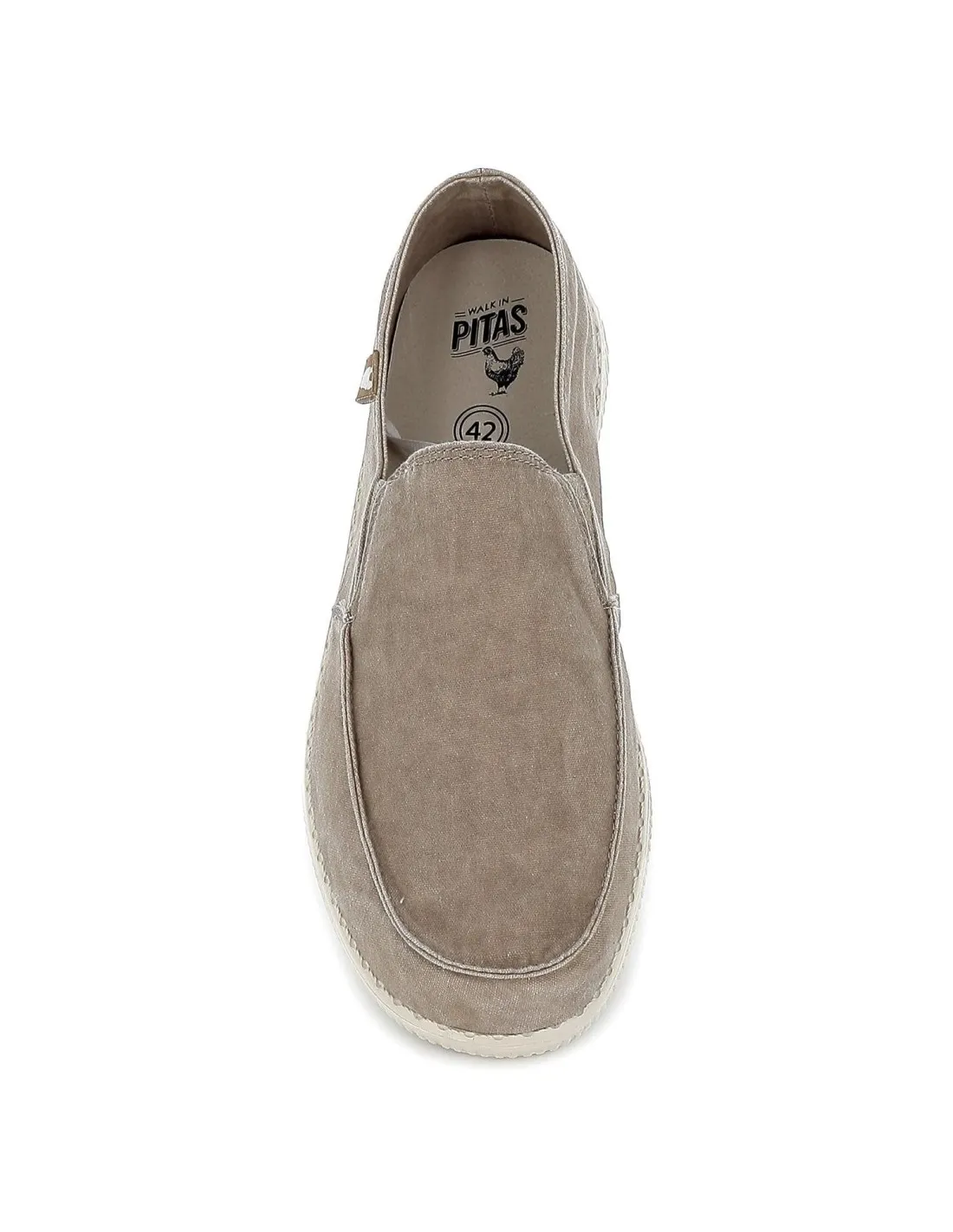 Zapatilla casual hombre lona verano beige Walking Pitas