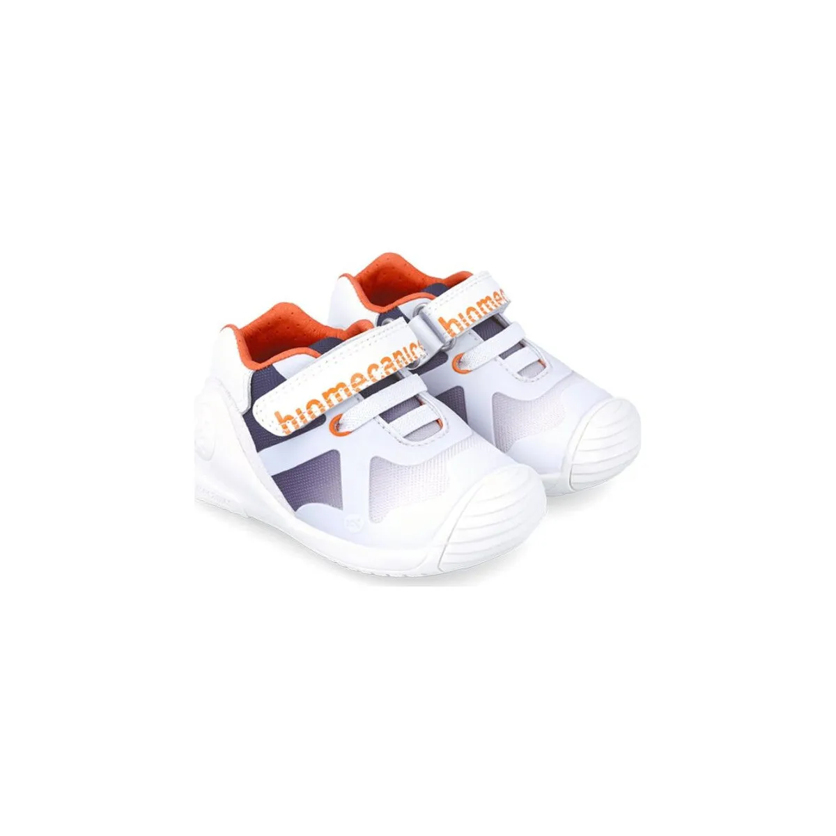 ZAPATILLA DEPORTIVA ELASTVELCRO PIEL BLANCO AZUL