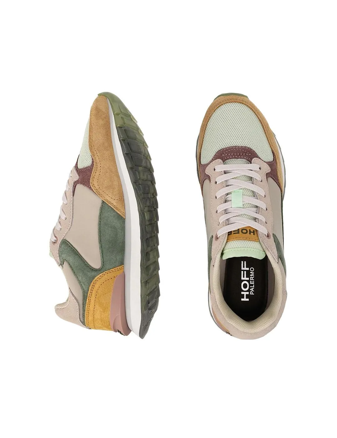 Zapatilla Mujer Hoff Palermo Beige Verde Granate