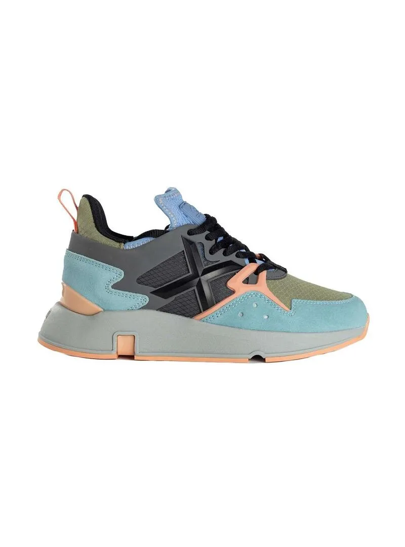 Zapatilla Mujer Munich Clik 55 Gris Azul