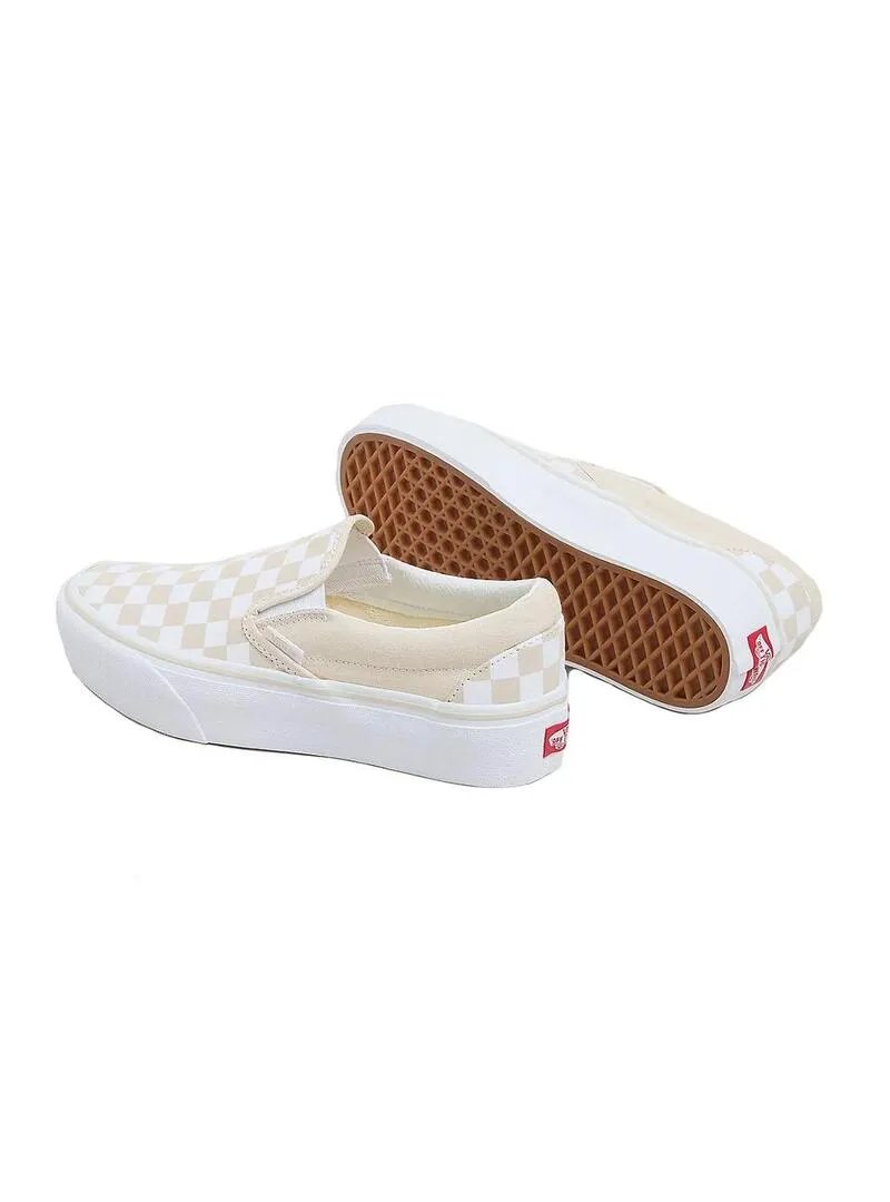 ZAPATILLA MUJER VANS CLASSIC SLIPON PLATF BEIGE