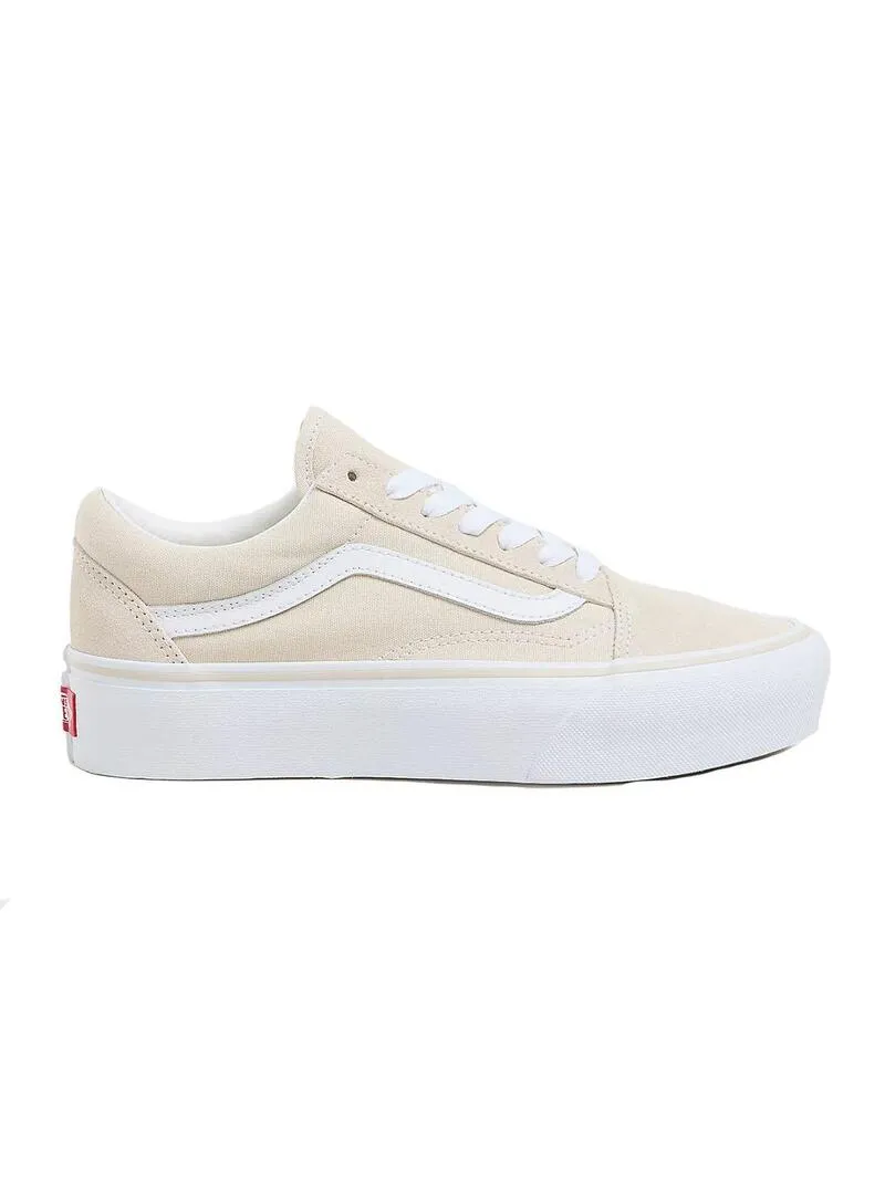 Zapatilla Mujer Vans Old Skool Plataf Beige