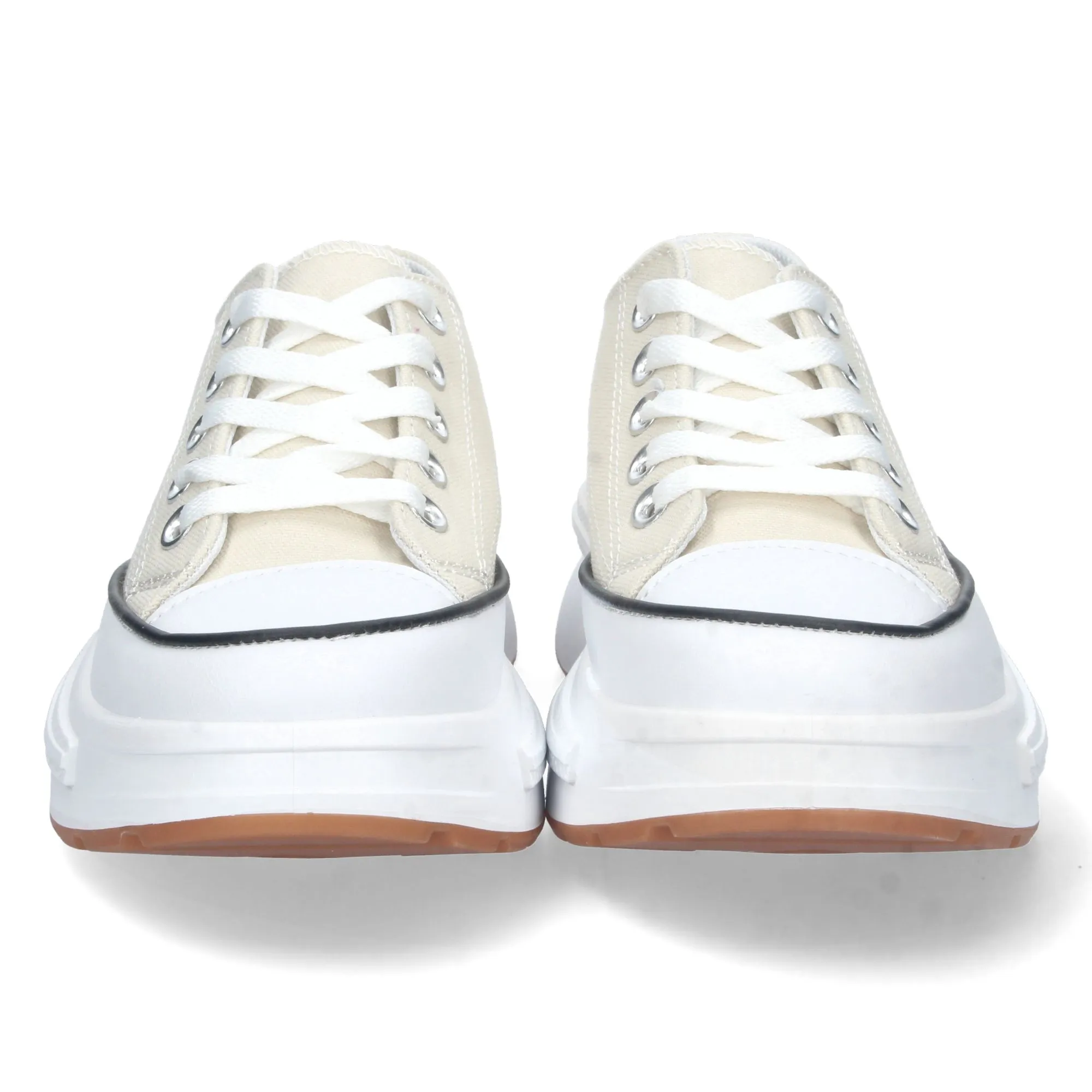ZAPATILLA PLATAFORMA LONA MUJER COLOR BEIGE HB0361