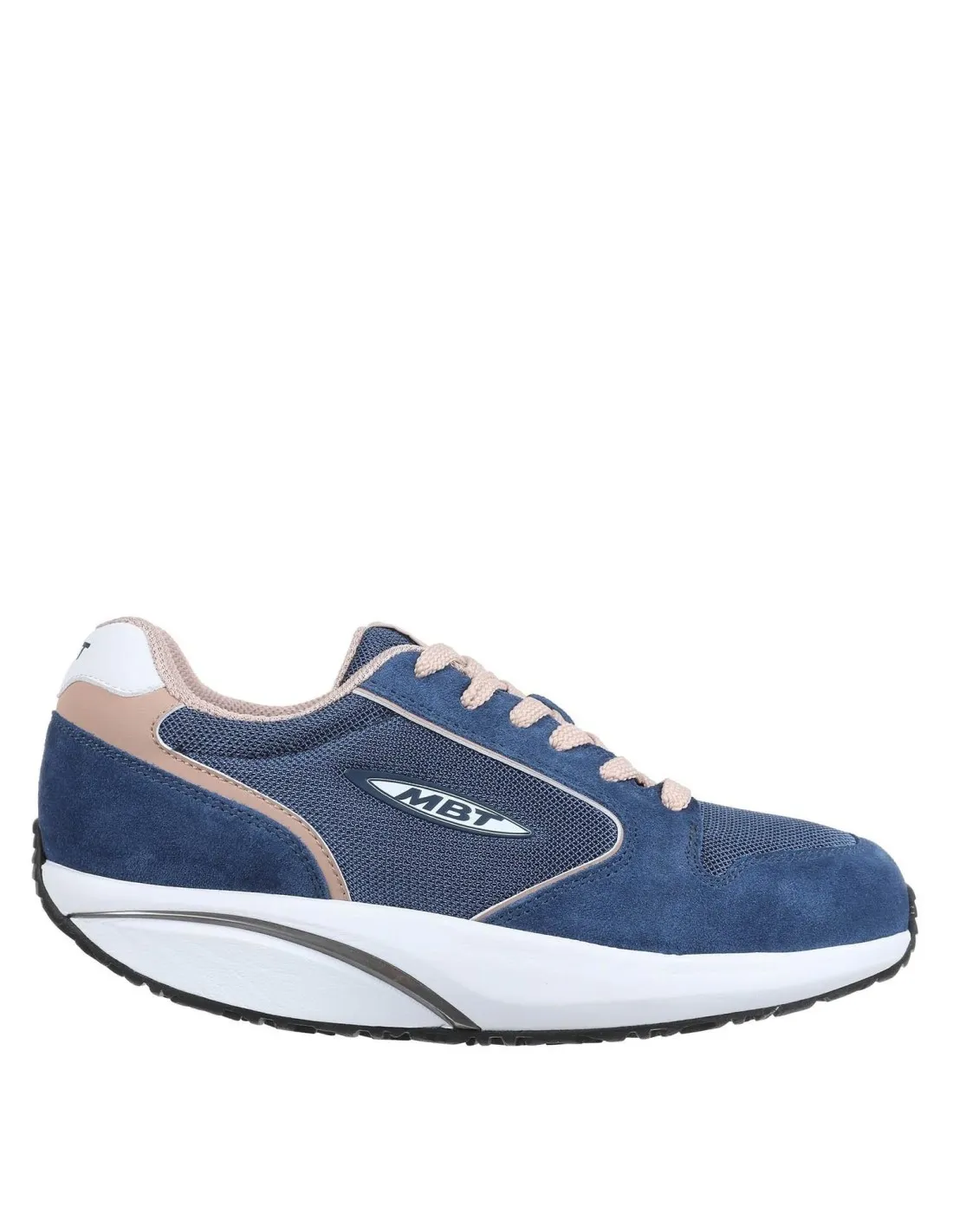 Zapatilla suela curva para hombre azul MBT