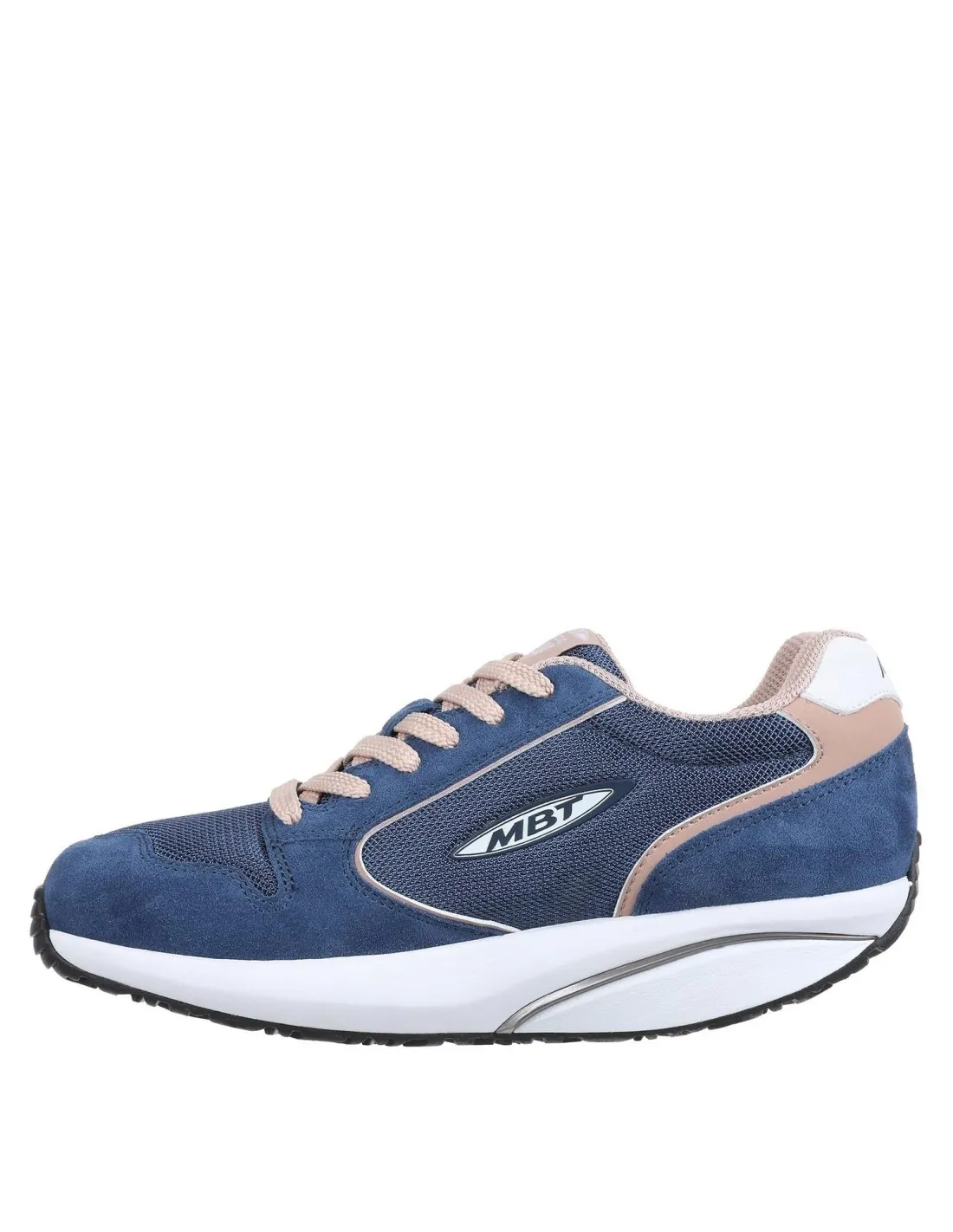 Zapatilla suela curva para hombre azul MBT