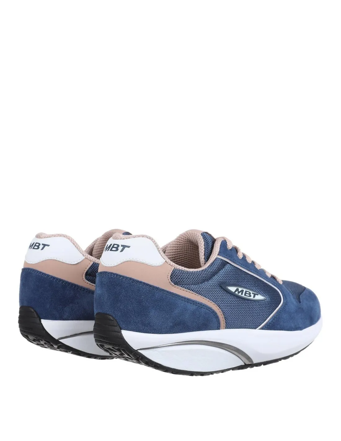 Zapatilla suela curva para hombre azul MBT