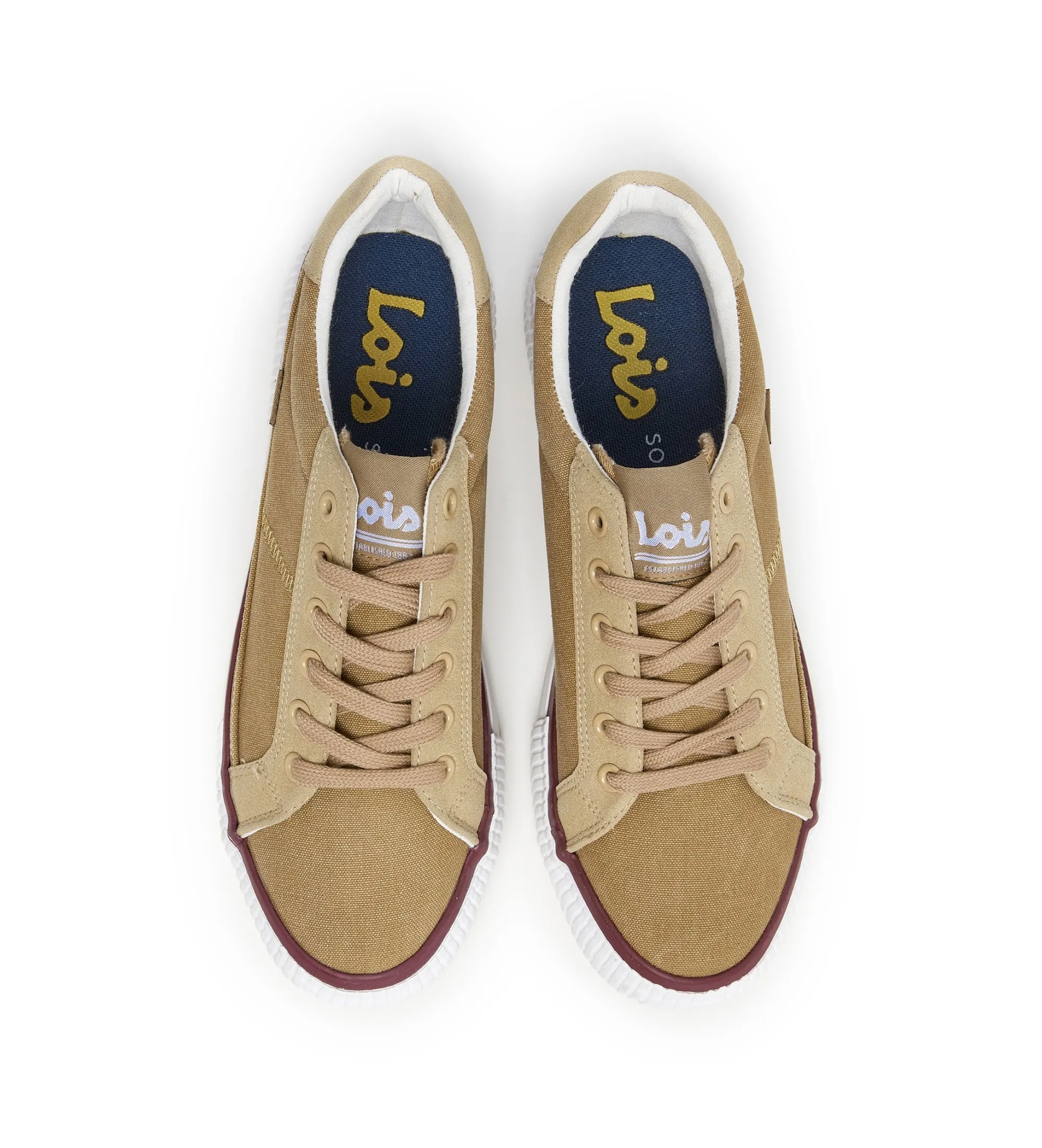 Zapatillas casual de lona beige