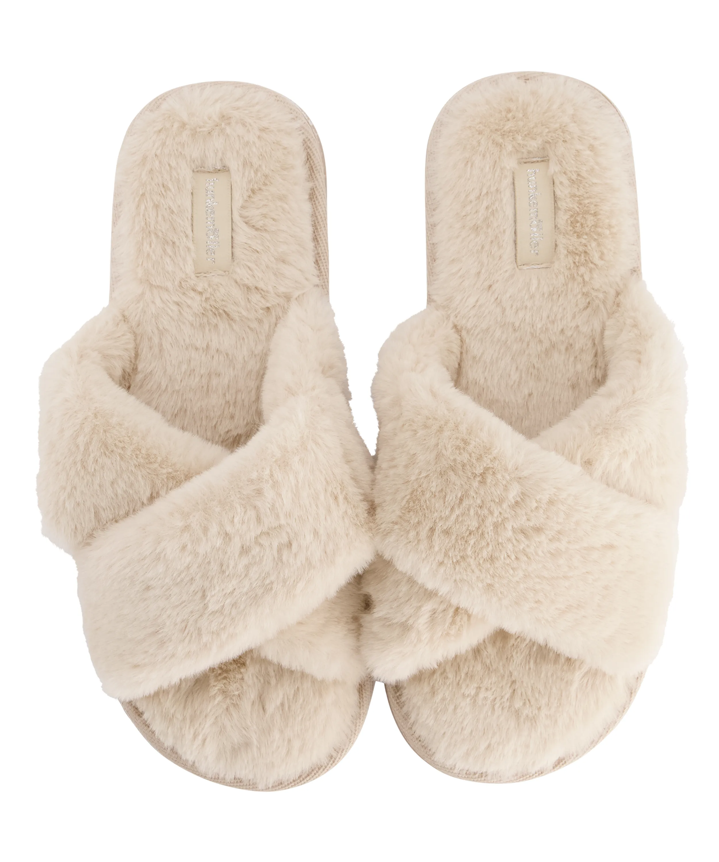 ZAPATILLAS CROSSED FAKE FUR  BEIGE