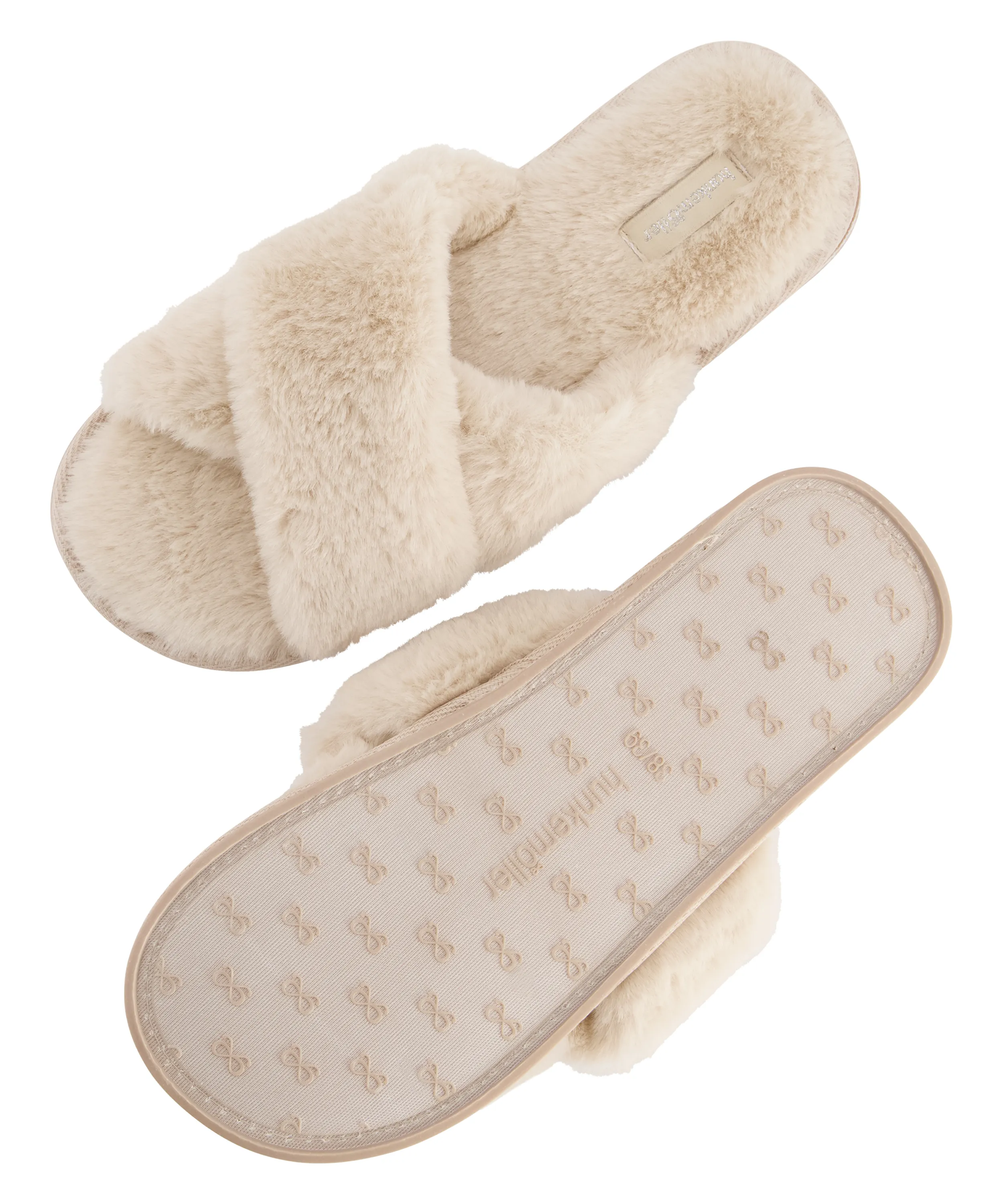 ZAPATILLAS CROSSED FAKE FUR  BEIGE
