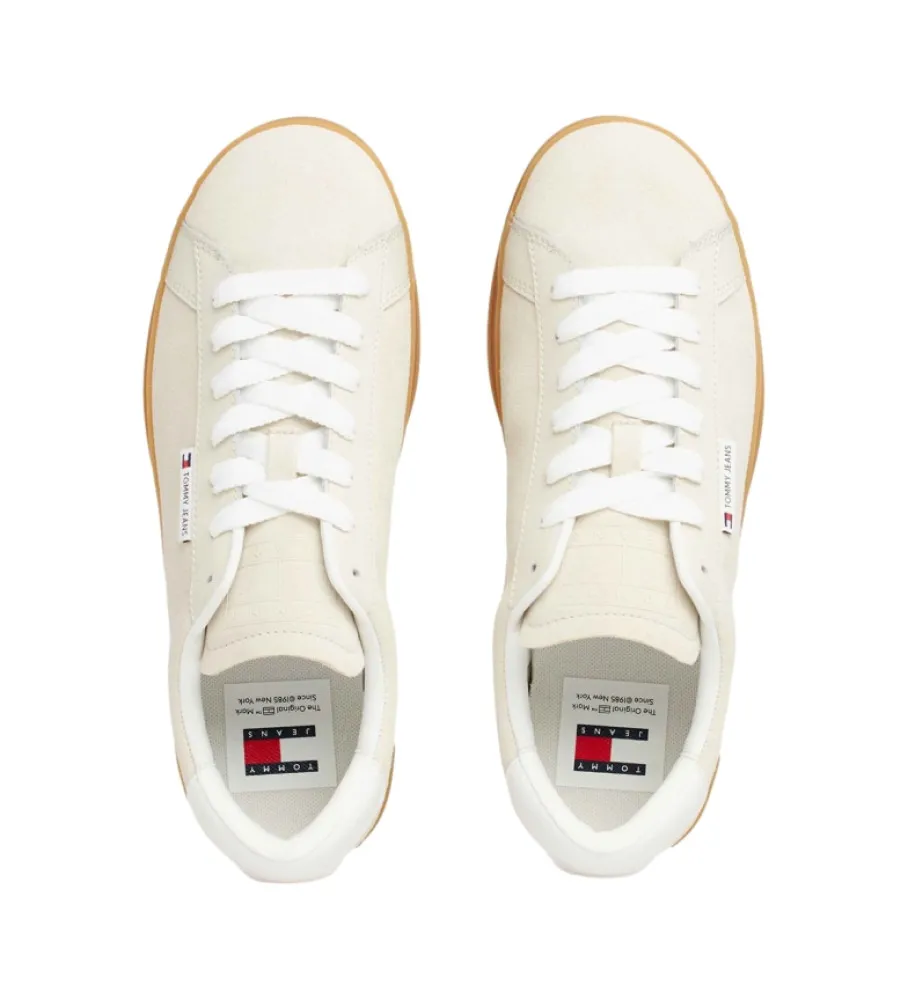 Zapatillas de Piel Court beige