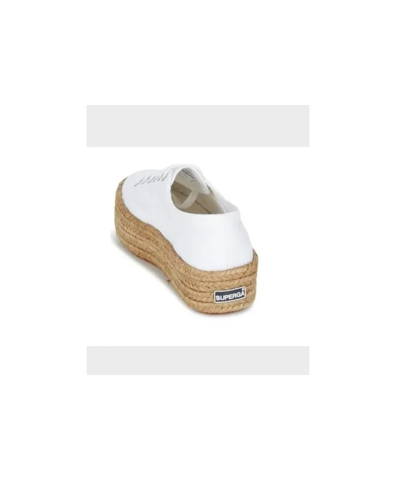 Zapatillas SUPERGA Plataforma Alpargatas Blancas Chica Mujer