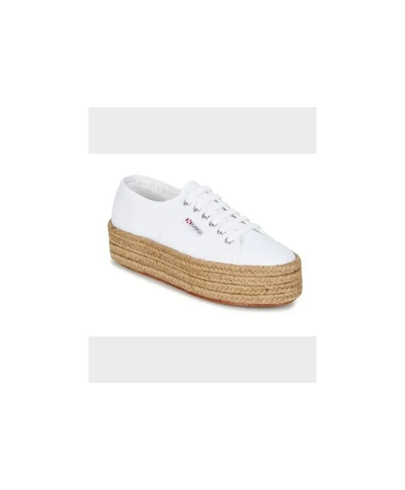 Zapatillas SUPERGA Plataforma Alpargatas Blancas Chica Mujer