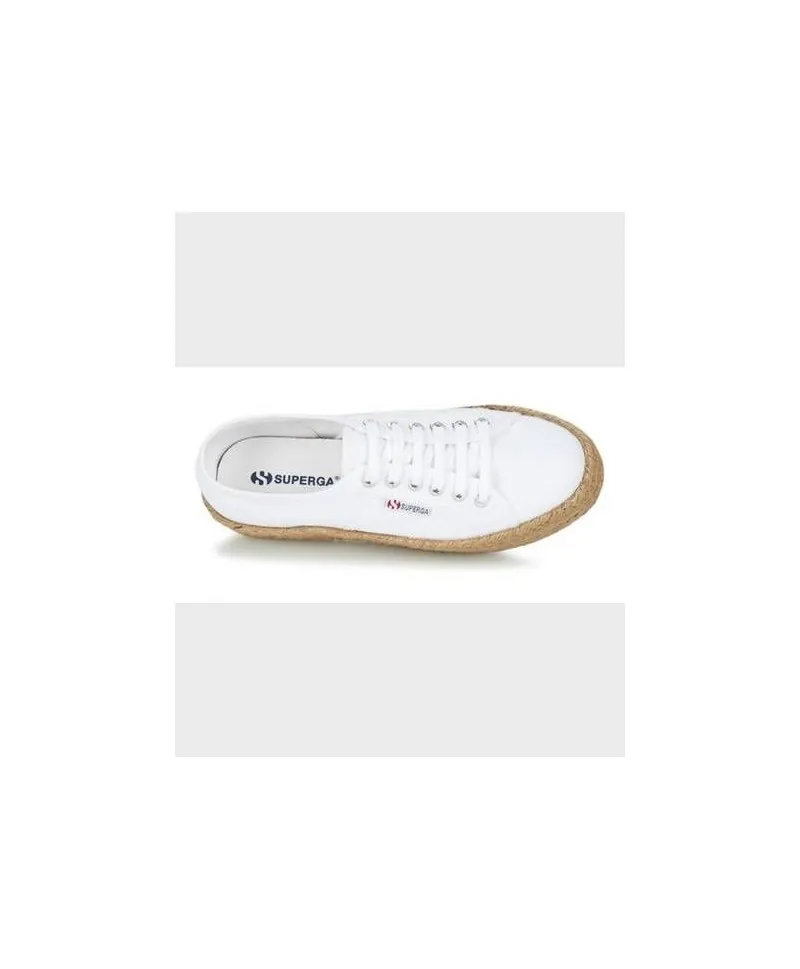 Zapatillas SUPERGA Plataforma Alpargatas Blancas Chica Mujer
