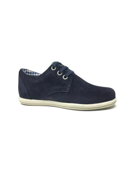 zapato cordon serraje azul