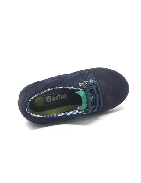 zapato cordon serraje azul