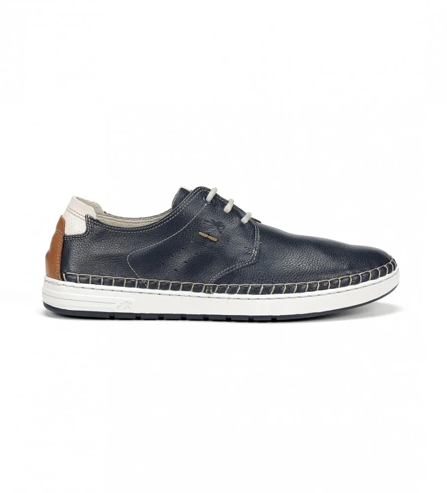 Zapatos de piel F1715 Azul oscuro