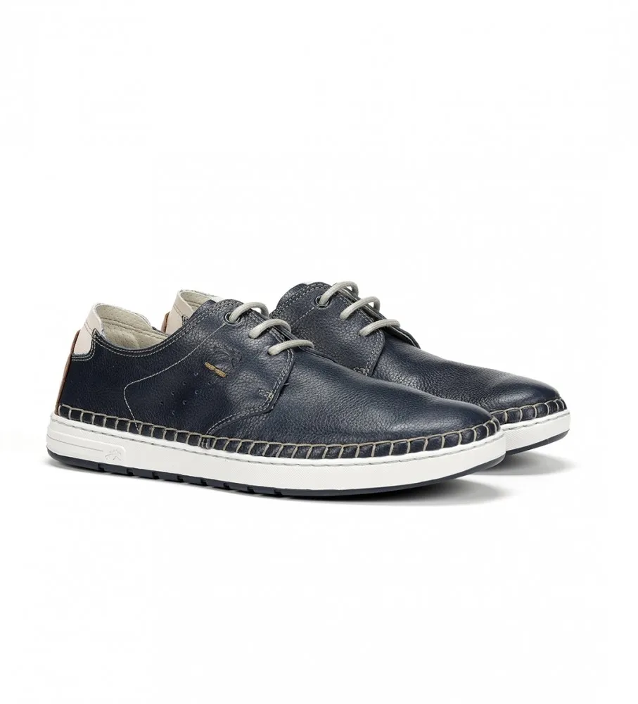 Zapatos de piel F1715 Azul oscuro