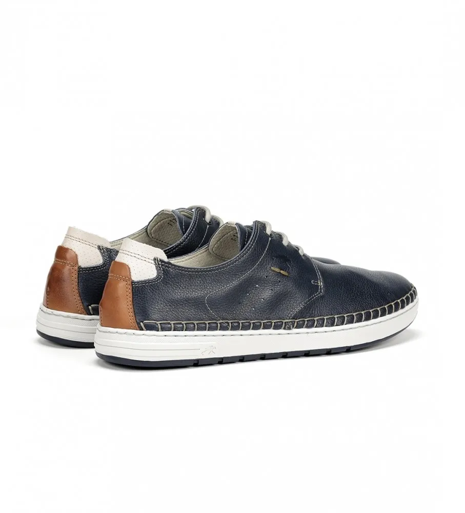 Zapatos de piel F1715 Azul oscuro