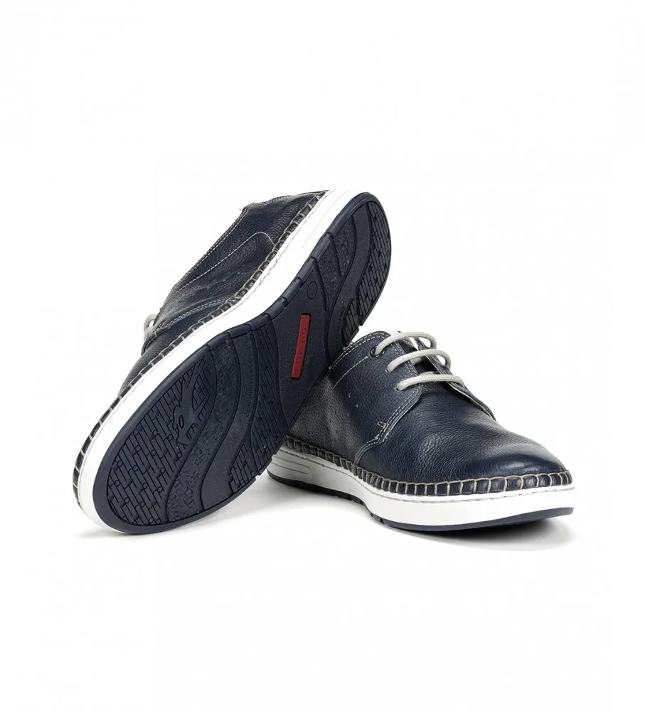 Zapatos de piel F1715 Azul oscuro