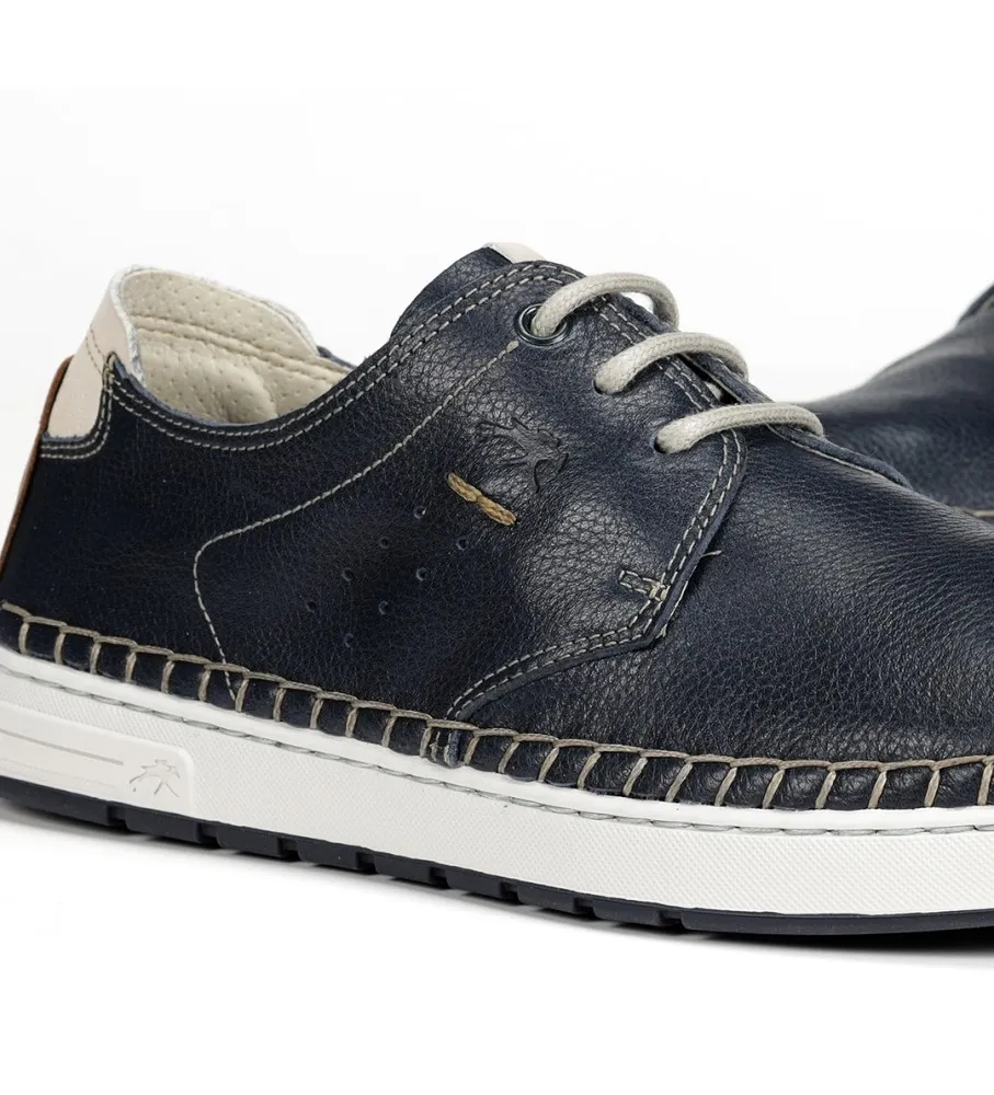 Zapatos de piel F1715 Azul oscuro