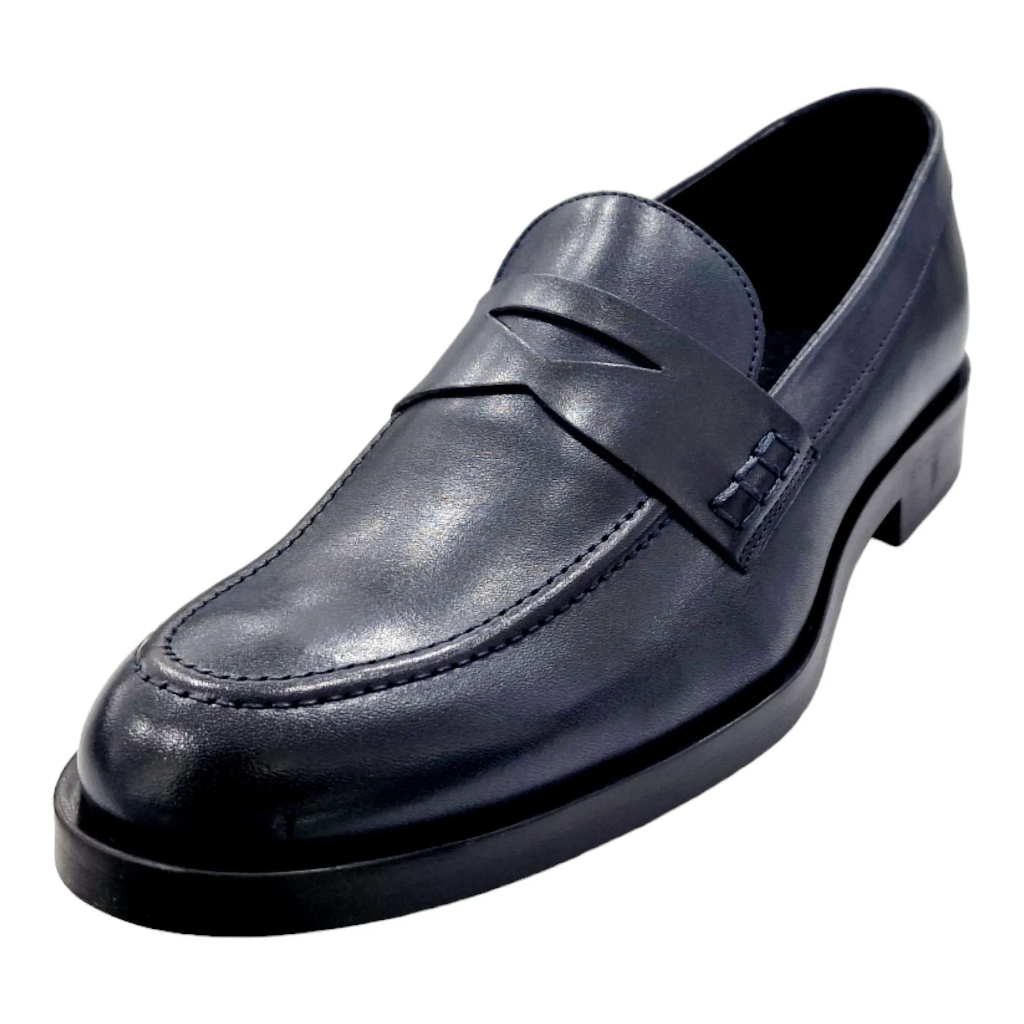 ZAPATOS MOCASÍN HOMBRE CLÁSICOS PIEL AZUL