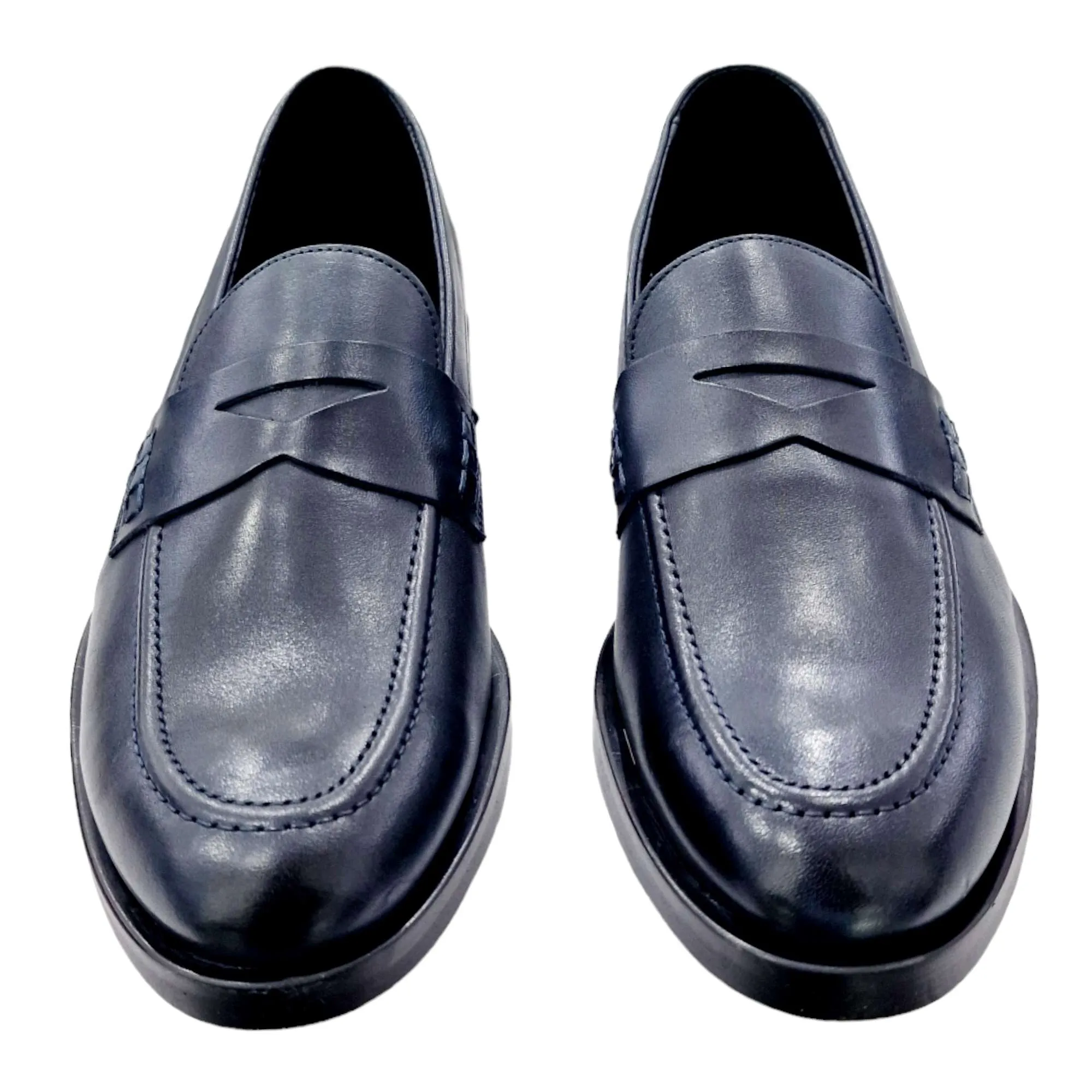 ZAPATOS MOCASÍN HOMBRE CLÁSICOS PIEL AZUL